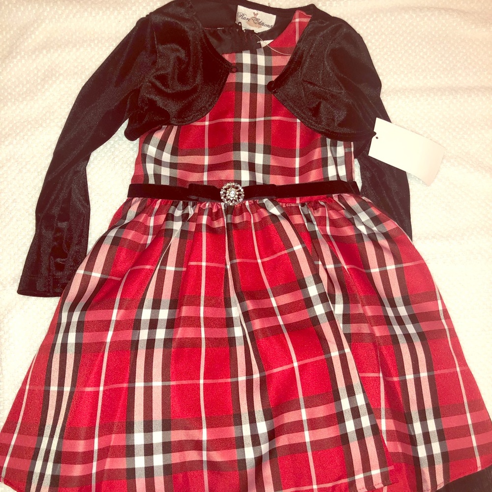 Red plaid dress